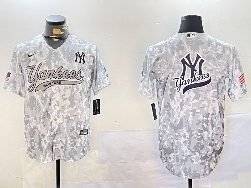 Men New York Yankees Blank Camo Joint Name 2024 Nike MLB Jersey style 12->new york yankees->MLB Jersey